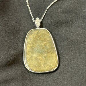 LOFT 35" Natural Stone Pendant Necklace